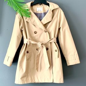 ZARA Girls classic mini-me hooded trench coat